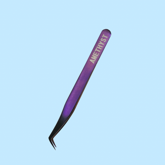 Amethyst 90 Degree Angled Tweezers